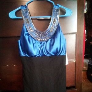 Trixxi Blue and Black Dress